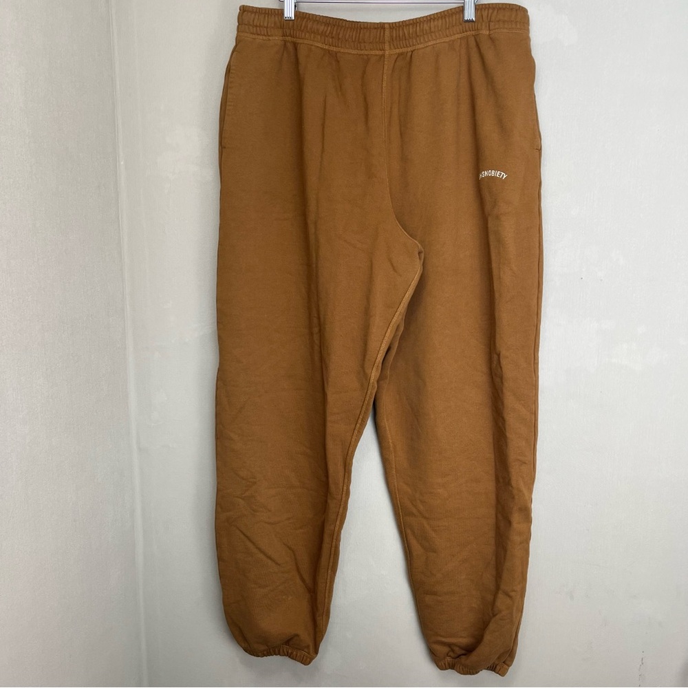 Highsnobiety Logo Fleece Staples Pants Campus Tan Brown Size XXL‎